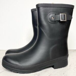 Chooka Black Matte Lined Rain Boot 10